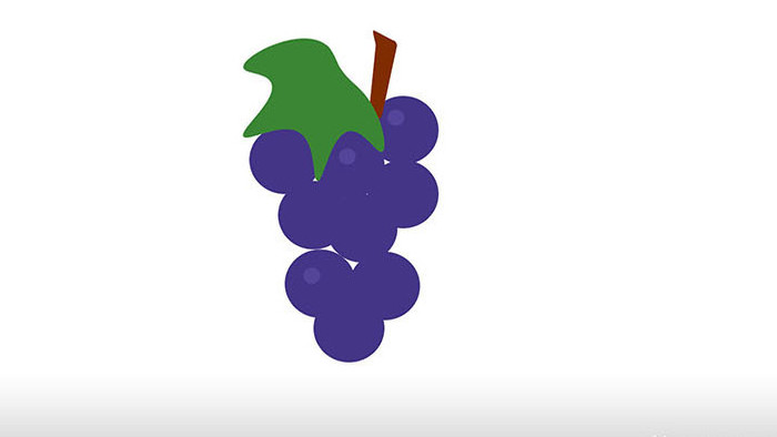 简单扁平画风食物类水果葡萄mg动画