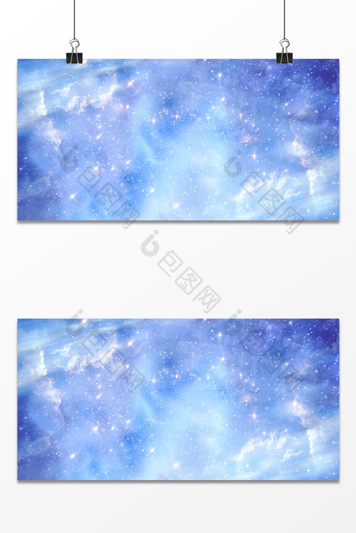 蓝色梦幻水彩星空星云 背景下载 包图网