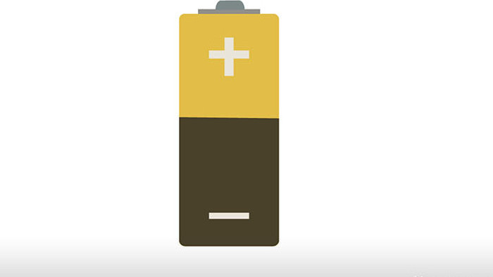 简单扁平画风生活用品类电池mg动画