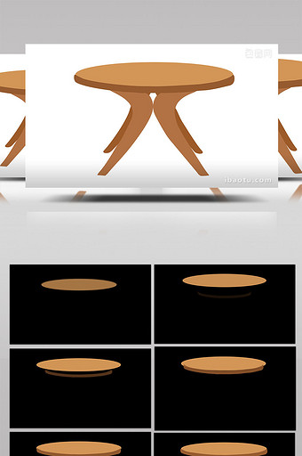 简单扁平画风生活用品类桌子mg动画图片