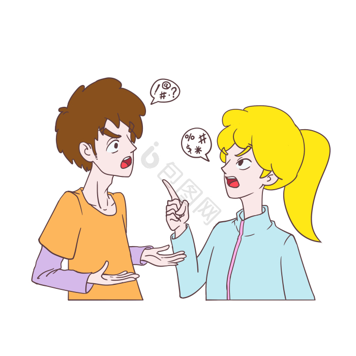 夫妻吵架大吵图片