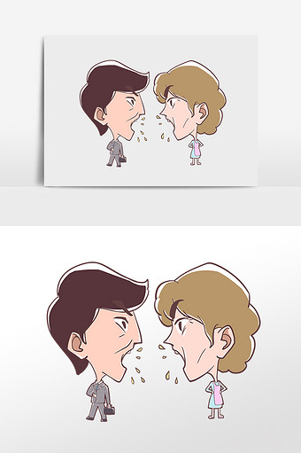 夫妻吵架争执大吵