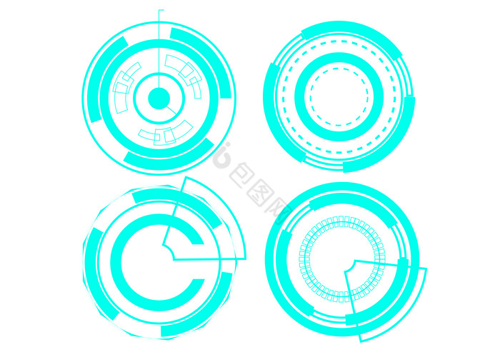 数据圆形科技框图片