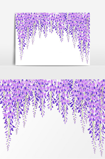 紫色花藤紫藤元素