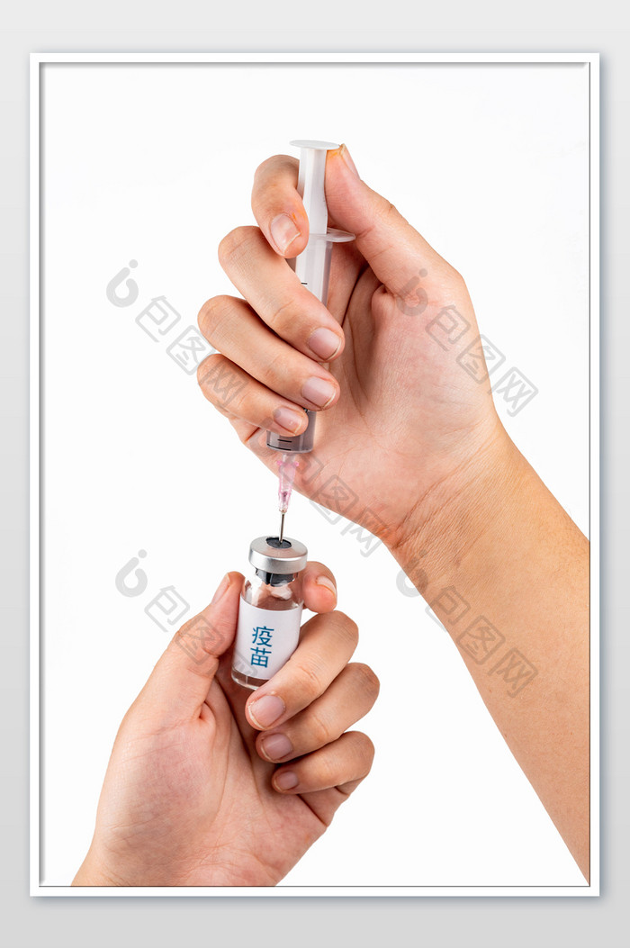 针管注射疫苗摄影图