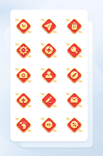 2012牛年喜庆手机矢量icon图标