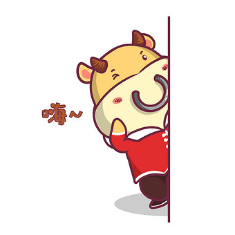 卡通形象打招呼嗨你好动图gif