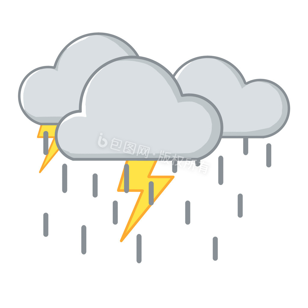 下雨打雷天气雨天雷雨动图gif 图片下载 包图网