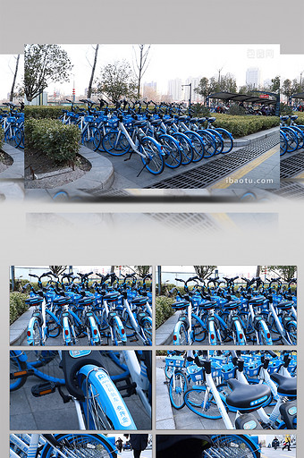 实拍城市交通共享单车哈罗单车图片
