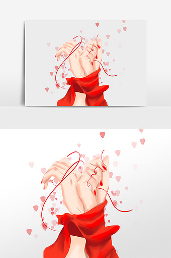 古风手古风红色手势