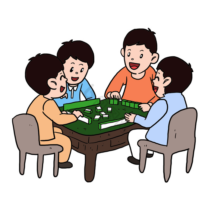 卡通麻将图片-卡通麻将素材免费下载-包图网