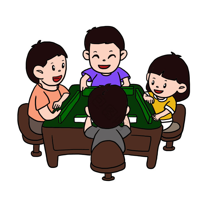 卡通麻将图片-卡通麻将素材免费下载-包图网