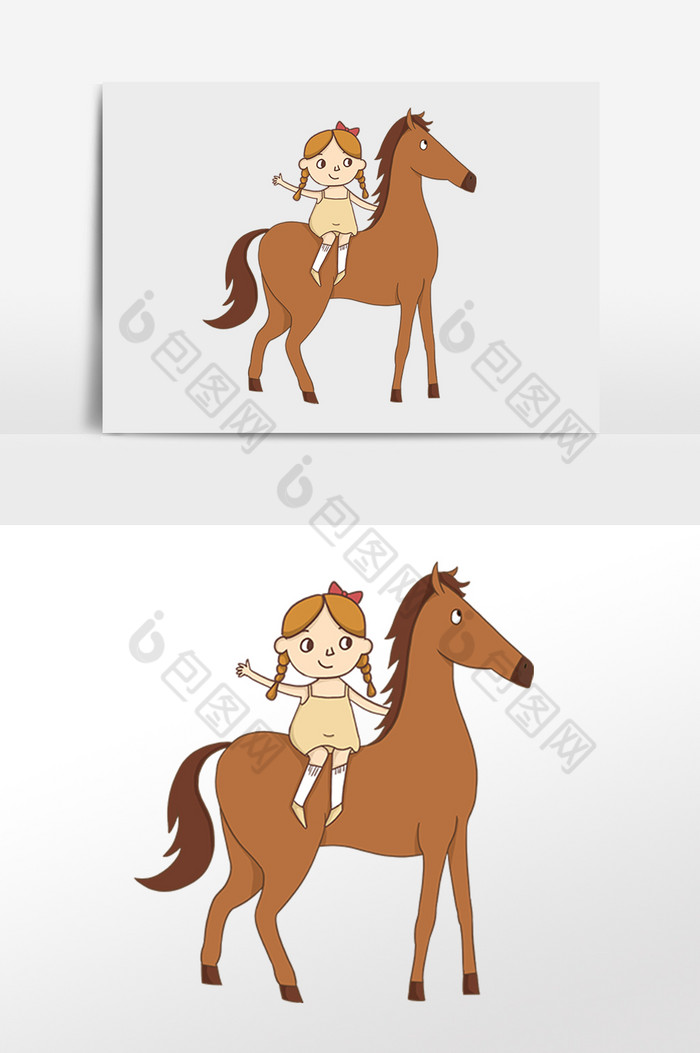 骑马小女孩图片图片
