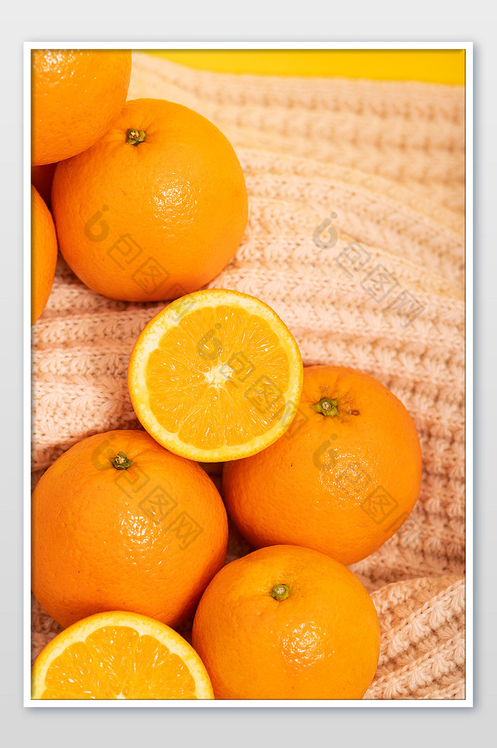 橙子水果切开的橙子摄影图