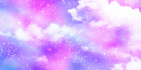 蓝紫色水彩星空梦幻云彩背景
