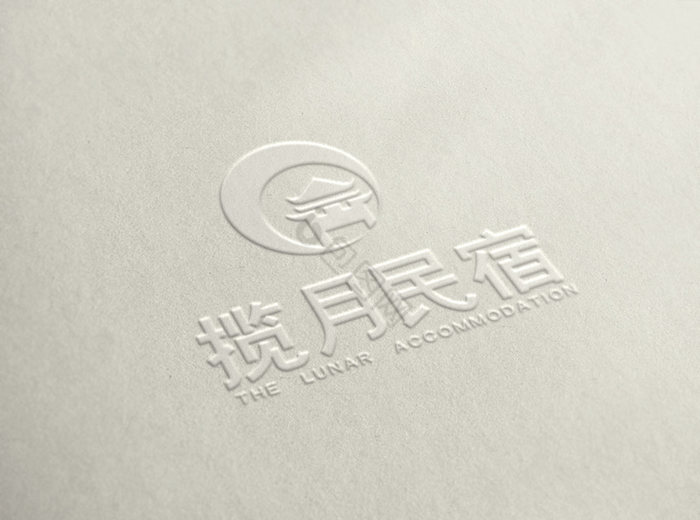 卡纸上UV压痕凸起logo图片