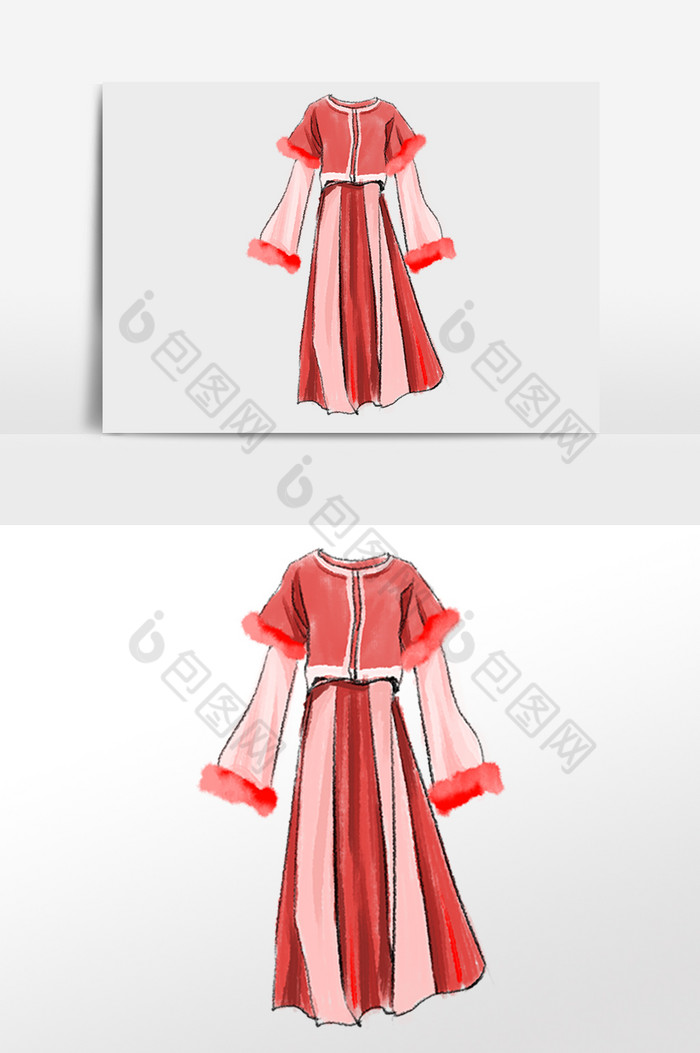 包图网提供精美好看的古代古风古装汉服服装素材免费下载,本次作品