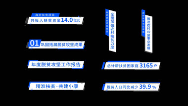 简洁企业科技数据字幕条AE模板