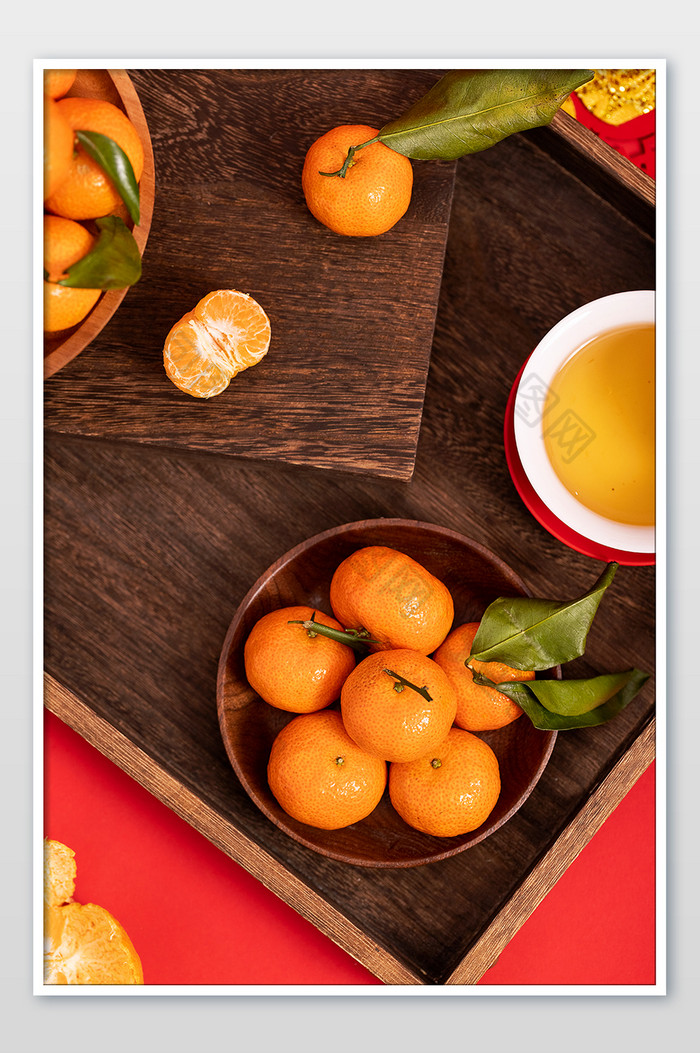 新年新春中式风格橘子摄影图图片图片