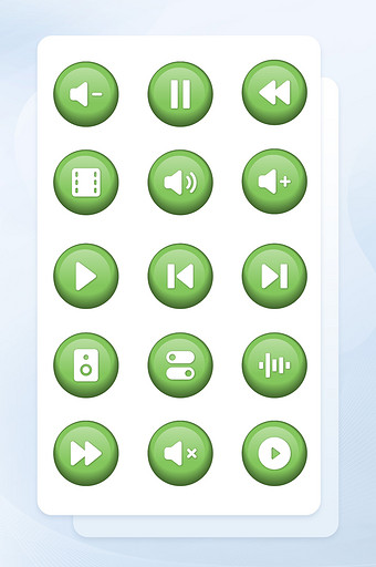 淡绿色简约按钮渐变图标手机商务icon图图片