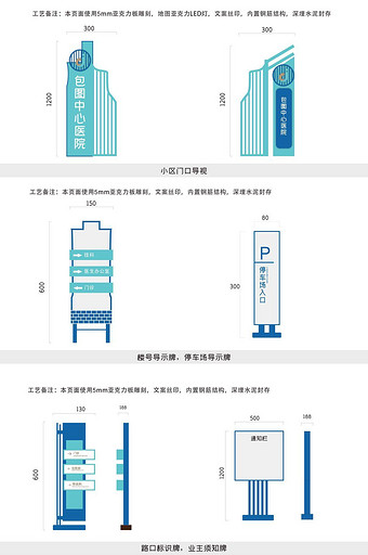 现代风格医院导视系统图片