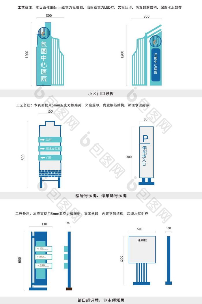 现代风格医院导视系统图片图片