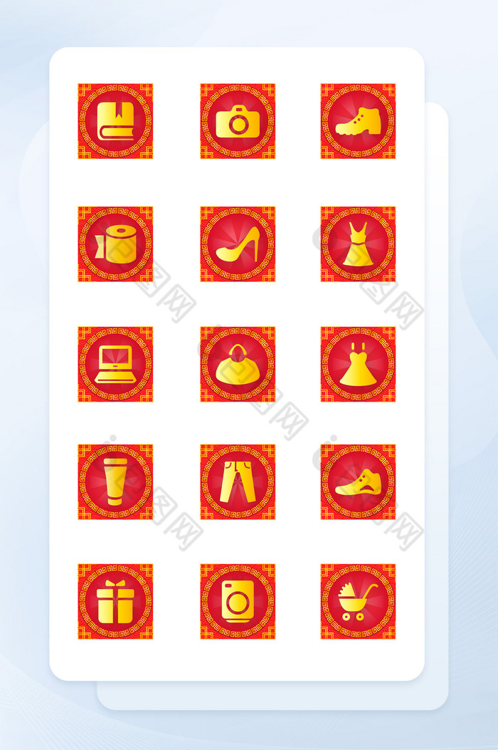 高端中国风春节图标矢量图形icon图片图片