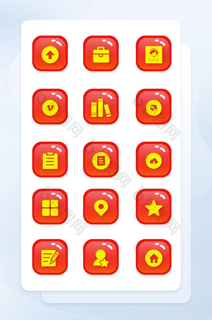 红色春节图标商务手机应用中国风图片图片