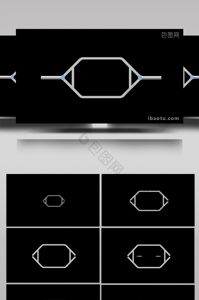 简约可爱扁平画风健身器材六角杠铃MG动画