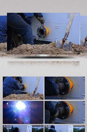 实拍电焊工人焊接作业图片