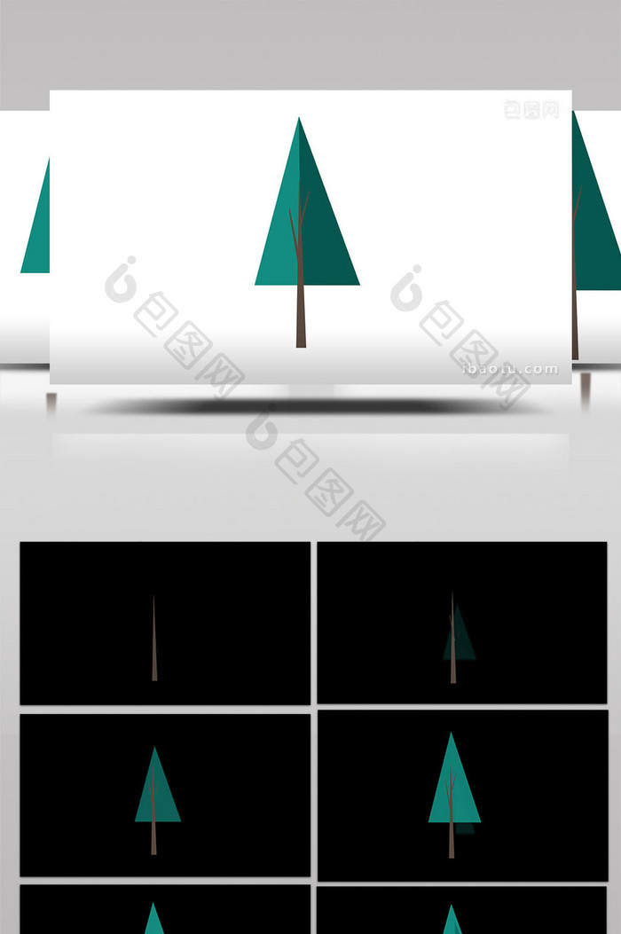 简单扁平画风自然植物类树mg动画
