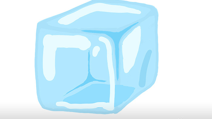 简单扁平画风生活用品食品类冰块MG动画