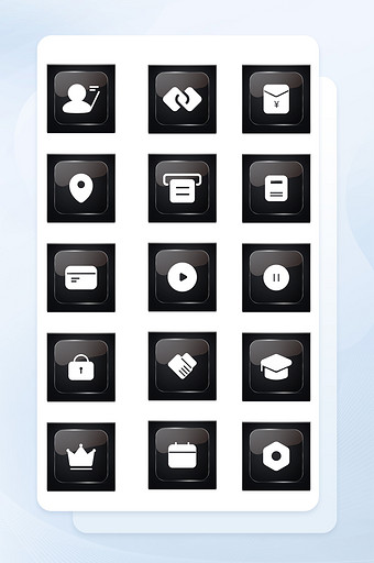 高端透明质感图标商务应用icon图标图片