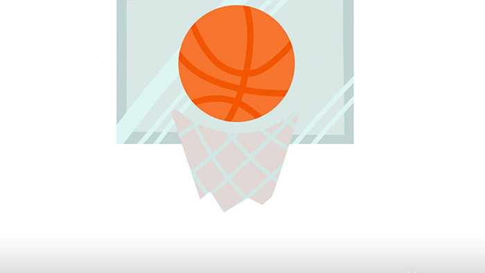 简单扁平画风运动物品类篮球mg动画