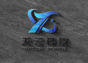 玻璃镜面3Dlogo样机