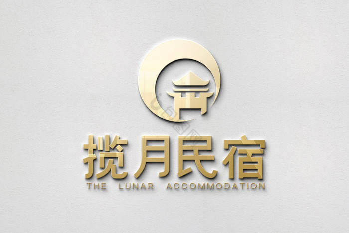 金色镜面logo图片