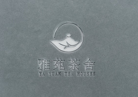 白色透明亚克力logo样机