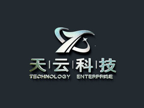 蓝绿色渐变立体logo样机