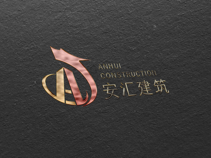 纸张上金色亚克力凸起logo图片