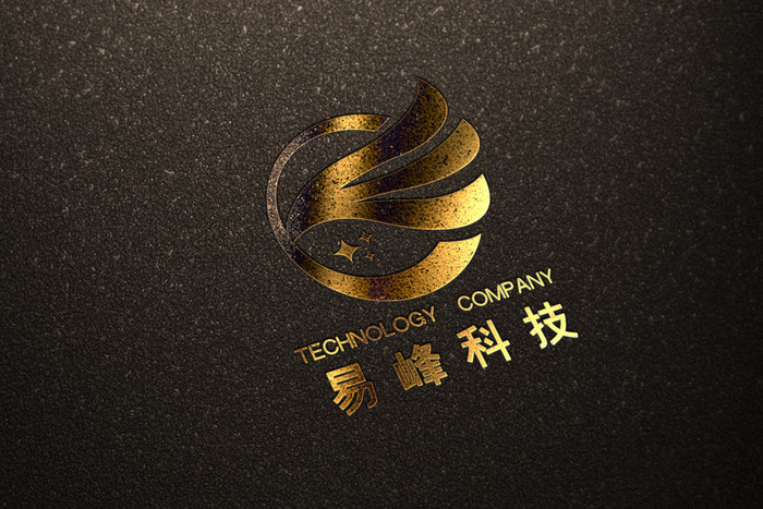 金色石材上的logo图片