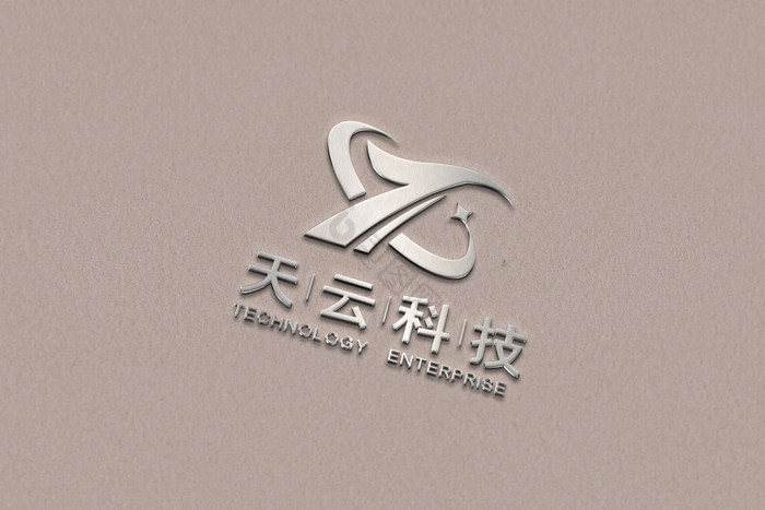 银色3D效果logo图片