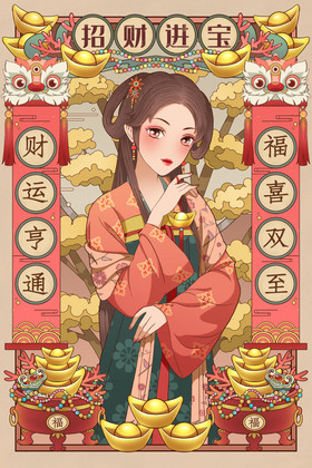 古风招财进宝2021新年