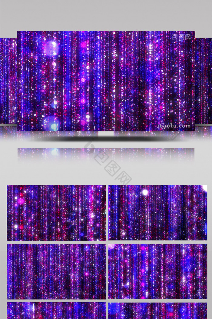 紫色星光炫美粒子珠串循环背景视频素材