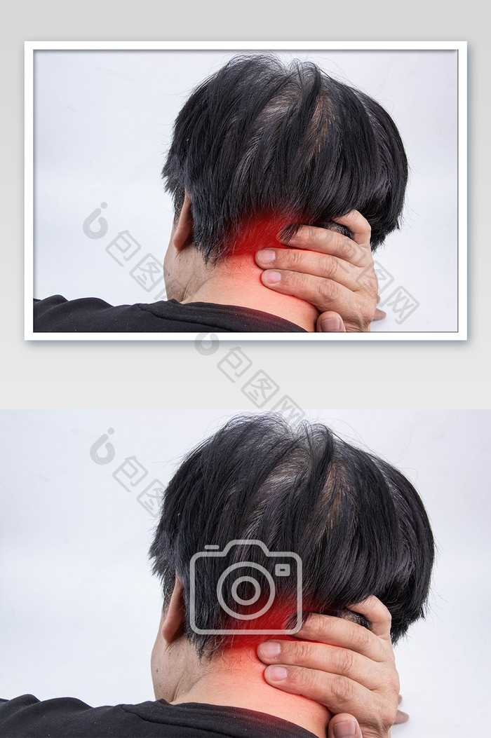 疼痛脖子疼摄影图