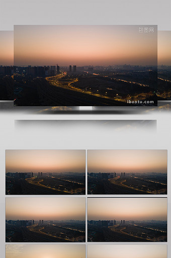 延时拍摄南京的黎明图片