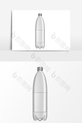 白色精修空瓶矢量素材图片