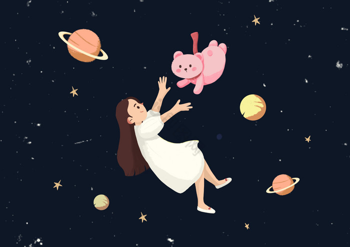 人物星空小