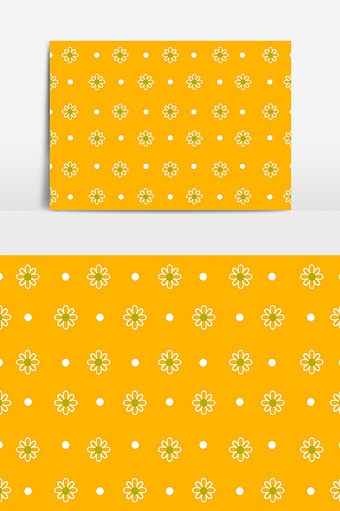 简约春分雏菊迎春花包装纸书皮无限延伸纹样