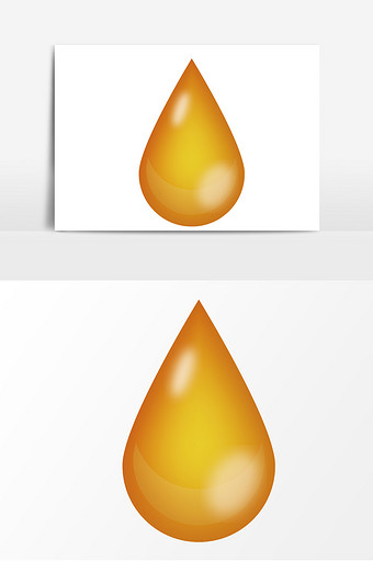 黄色油滴矢量素材