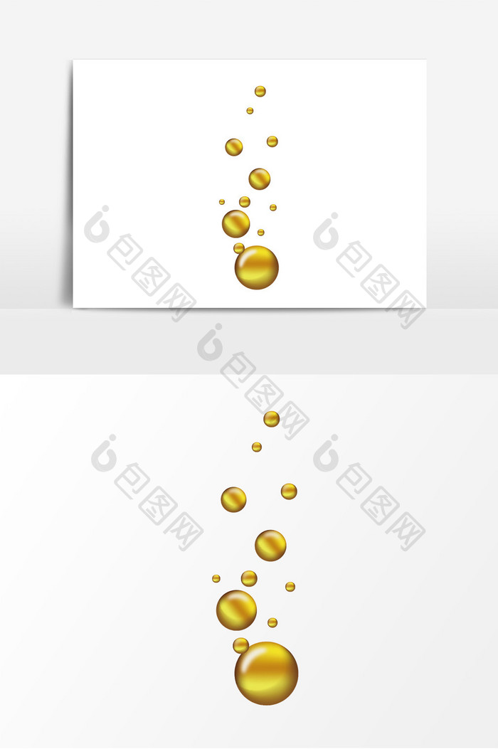 气泡黄色油矢量素材